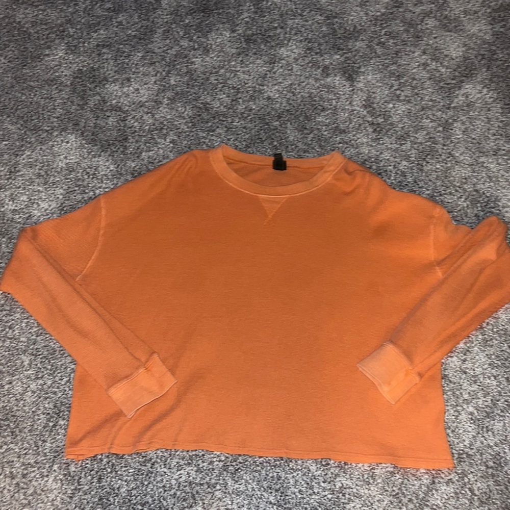 Large orange long sleeve shirt